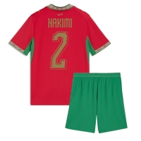 Camiseta Marruecos Achraf Hakimi #2 Primera Equipación Replica Mundial 2026 para niños mangas cortas (+ Pantalones cortos)
